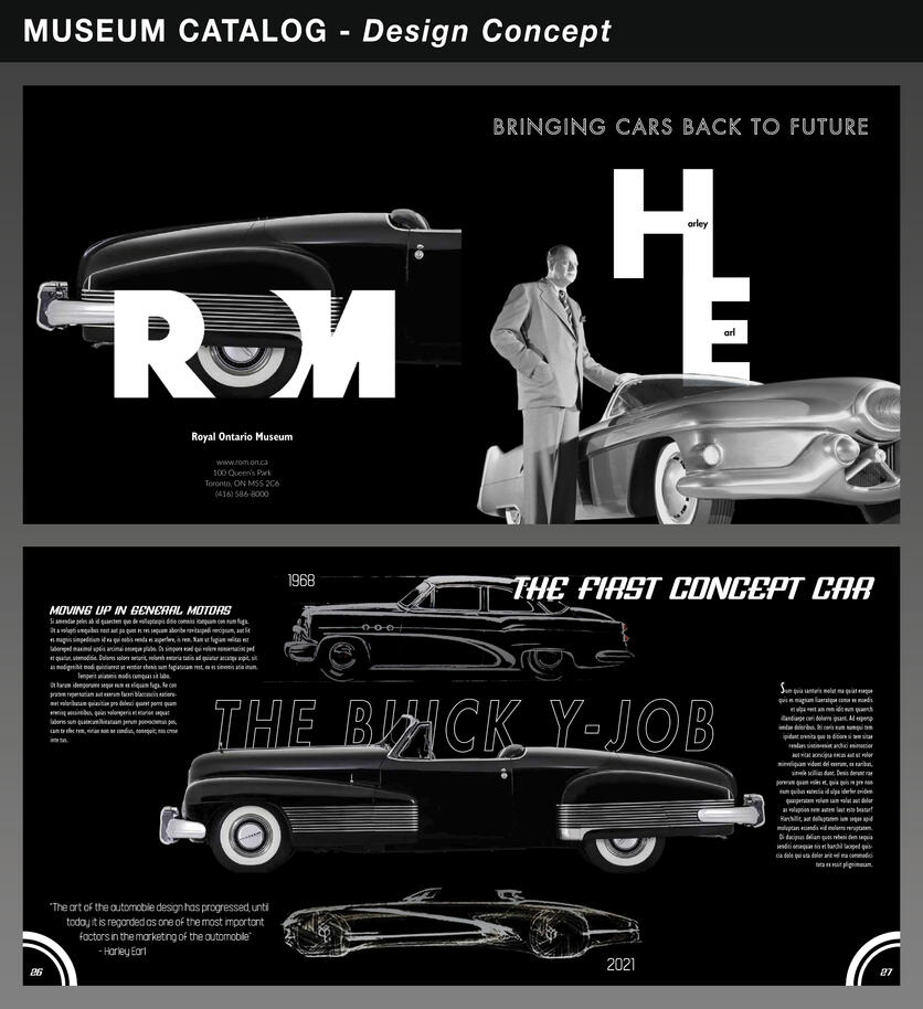 Harley Earl catalog concept for class assignment, 04/16/24