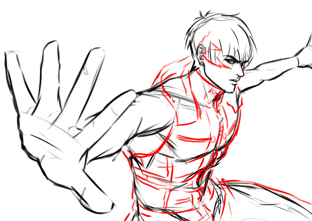 "Genos" One Punch Man sketch, 06/22/24