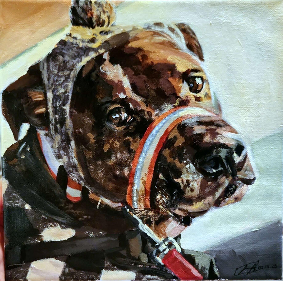 "Troy", acrylic on canvas, circa. 2022