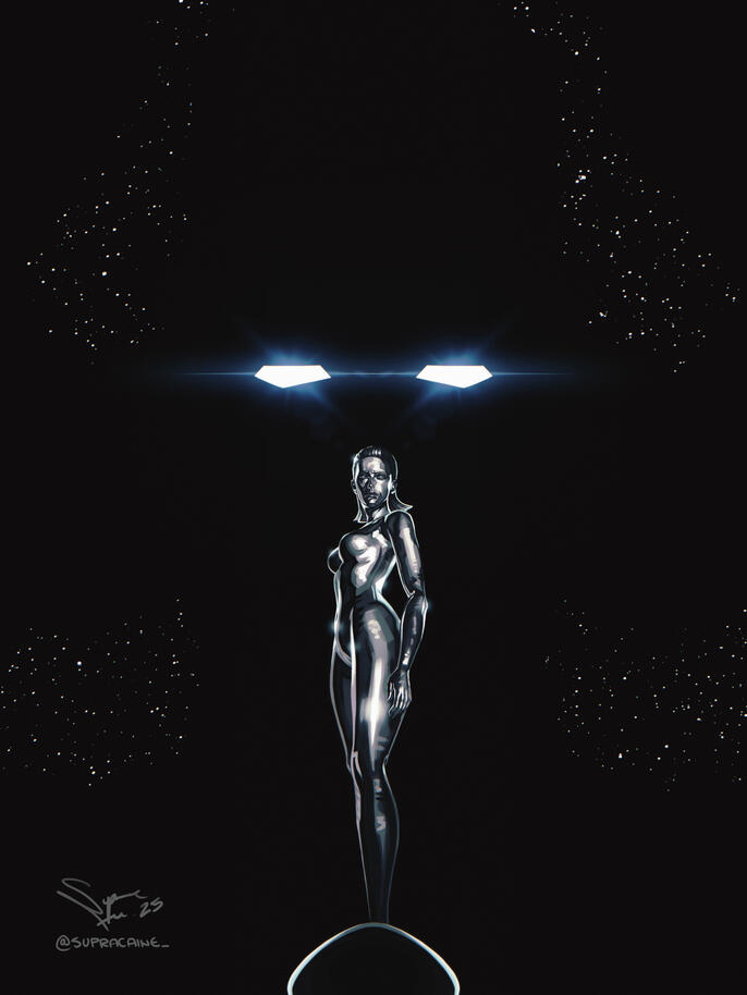The Silver Surfer: Shalla-bal, Fantastic Four: First Steps fanart, 7.5 hours approx, 07/29/25