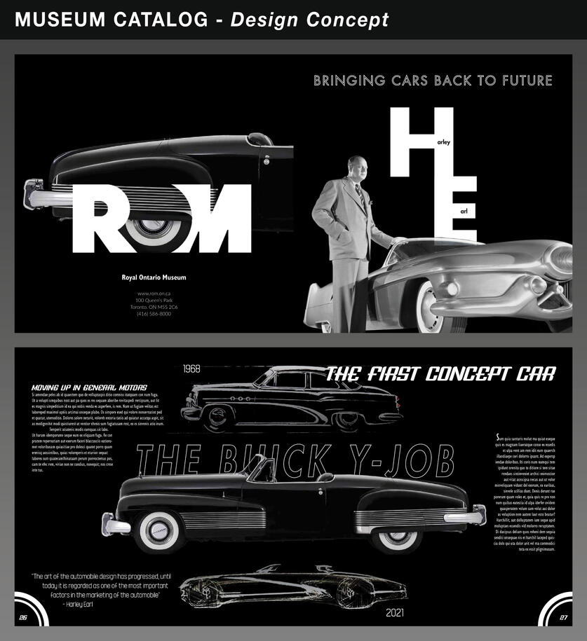 Harley Earl catalog concept for class assignment, 04/16/24