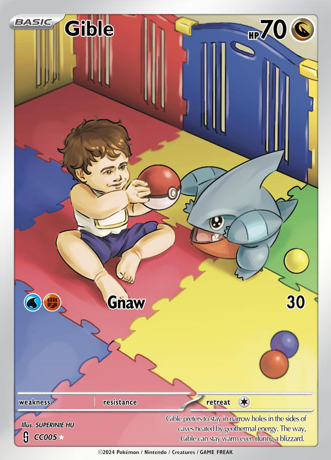 &quot;Gible&quot; Pokémon card, 11/02/24