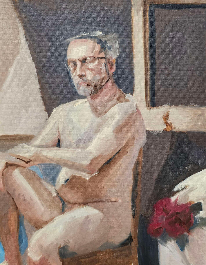 Life study, alla prima, oil on canvas, 03/07/25