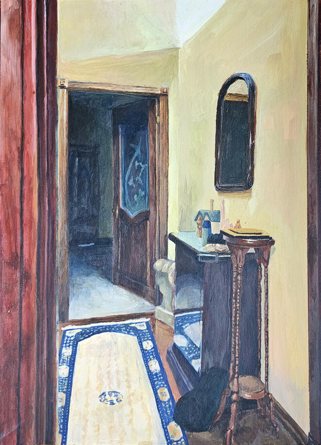 Still Life Study, acrylic on paper board, 12/15/22