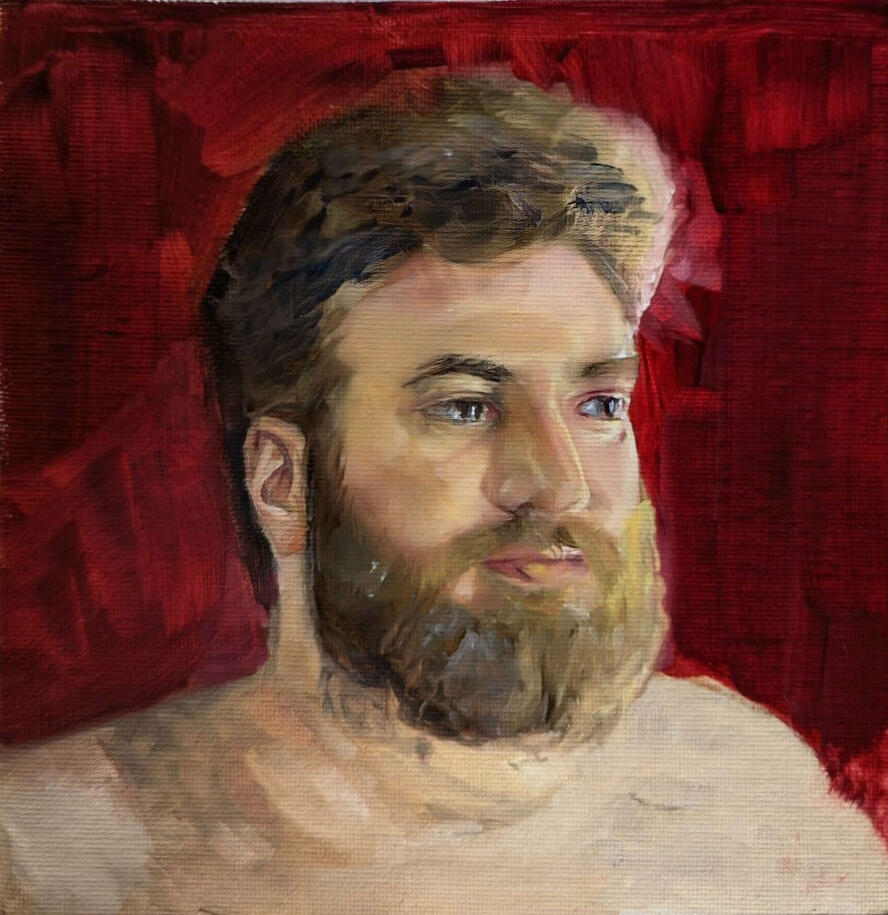 Life Study, alla prima, oil on canvas, 3 hours approx, 05/08/24