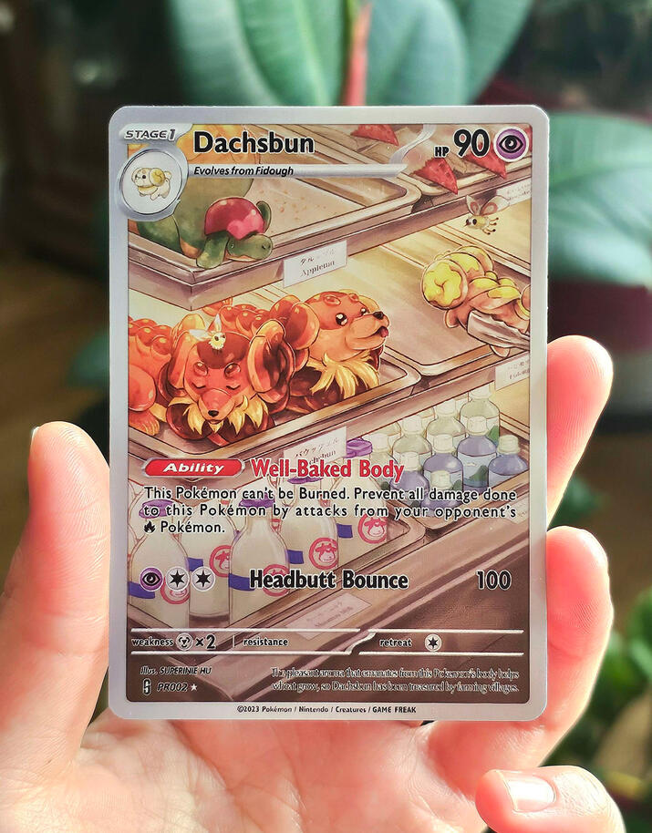 "Dachsbun" Custom Pokémon Card, 07/06/23