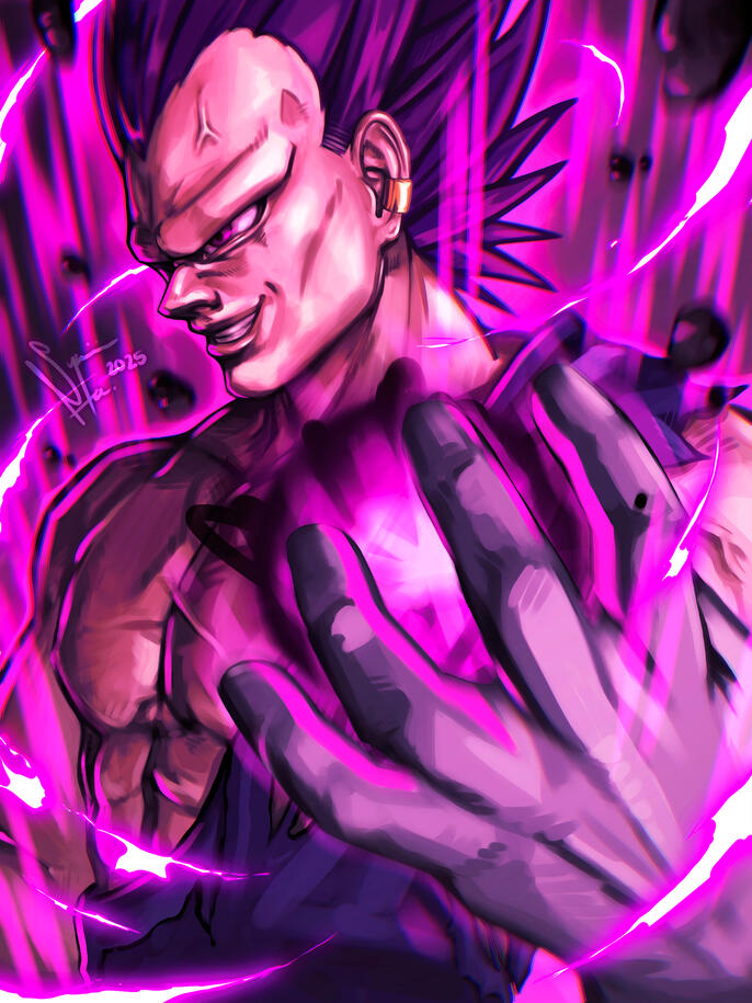Ultra Ego Vegeta, Dragon Ball Super fanart, 17 hours approx, 05/22/25