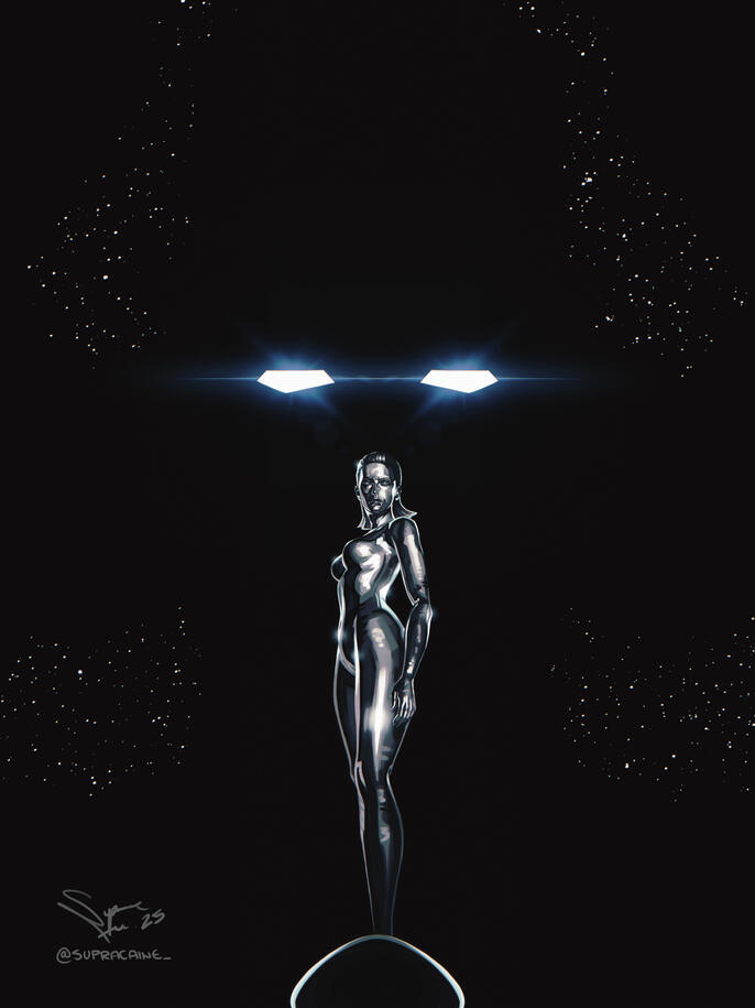 The Silver Surfer: Shalla-bal, Fantastic Four: First Steps fanart, 7.5 hours approx, 07/29/25